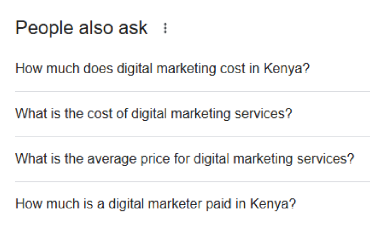 Cost of Digital Marketing Services In Kenya