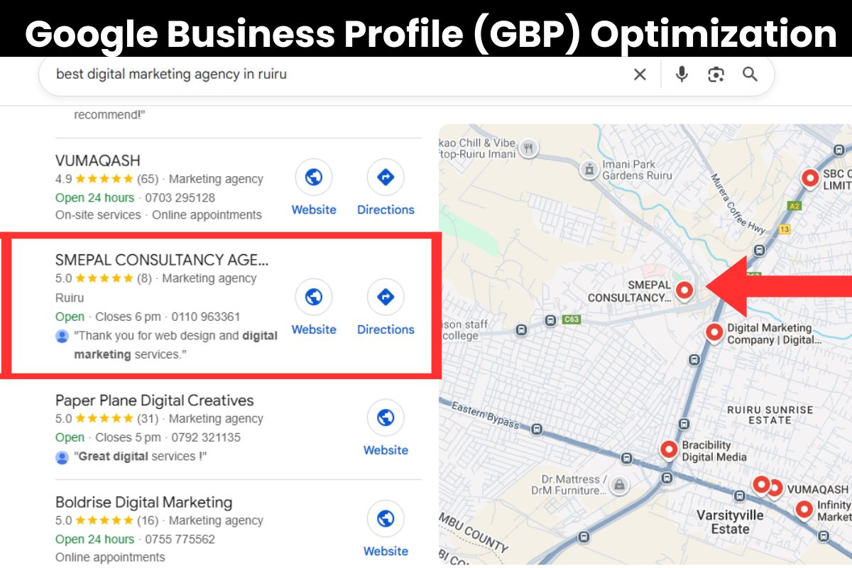 Google Business Profile (GBP) Optimization